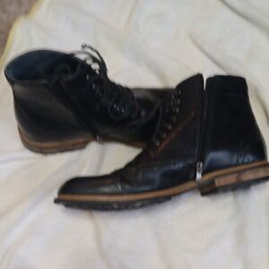 Men's Black Bruno Marc Black Leather Boots